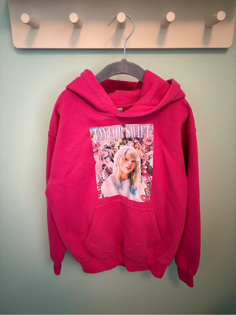 Taylor Swift Hot Pink Graphic Pullover Hoodie